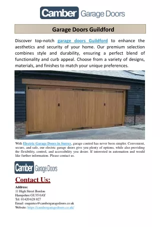 Garage Doors Guildford