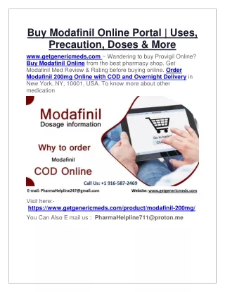 Buy Modafinil 200mg With Cash on Delivery PayPal or Credit Card Online 2024