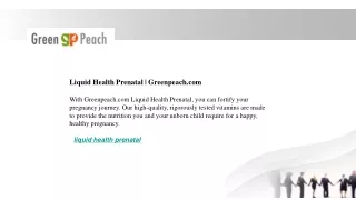 Liquid Health Prenatal | Greenpeach.com