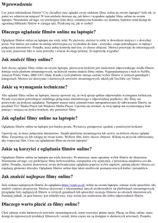 Oglądanie filmów online na laptopie – jak to zrobić?