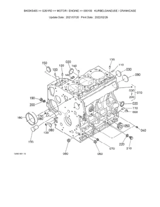 Kubota G261RD Garden Tractor Parts Catalogue Manual (Publishing ID BKIDK5405)