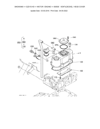 Kubota GZD15-HD Zero Turn Mower Parts Catalogue Manual (Publishing ID BKIDK0480)