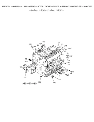 Kubota KX61 (SN 50001 - 55000) Excavator Parts Catalogue Manual (Publishing ID BKIDA0094)