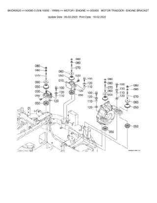 Kubota KX080-3 (SN 10000-19999) Excavator Parts Catalogue Manual (Publishing ID BKIDK0620)