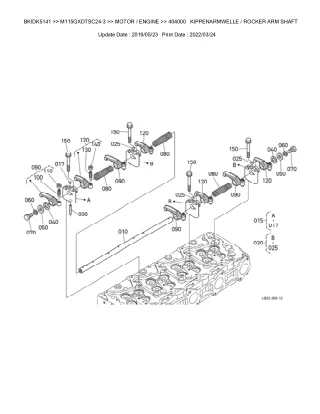 Kubota M115GXDTSC24-3 Tractor Parts Catalogue Manual (Publishing ID BKIDK5141)