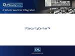 IPSecurityCenter Generic Presentation