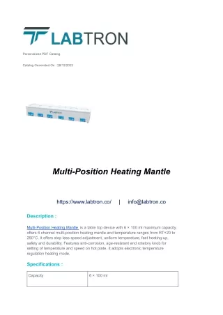 Multi-Position Heating Mantle