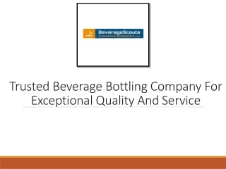 Premium Beverage Bottling Company | Quality Drinks, Efficient Service