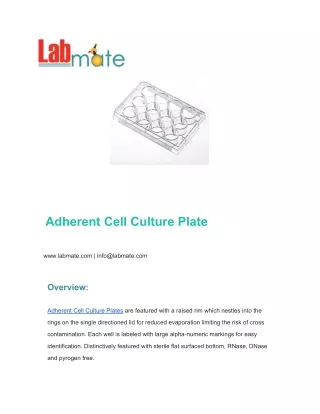 Adherent Cell Culture Plate