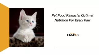 Pet Food Pinnacle Optimal Nutrition for Every Paw