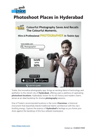 Photoshoot Places in Hyderabad