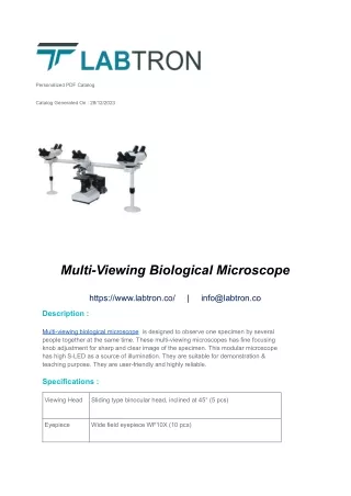 Multi-Viewing Biological Microscope