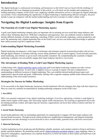 Browsing the Digital Landscape: Insights from a Leading Marketing Business on th