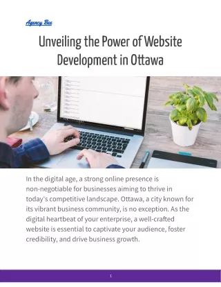 Unveiling the Power of Website Development in Ottawa