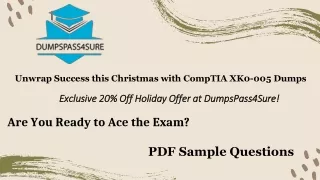 DumpsPass4Sure Christmas Special: Unwrap XK0-005 Dumps Success with 20% Off!