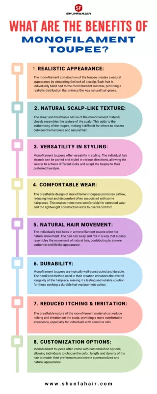 What are the benefits of Monofilament Toupee [Infographic]