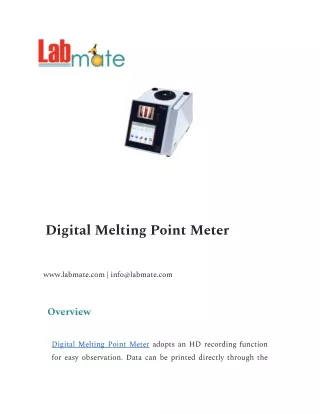 Digital Melting Point Meter