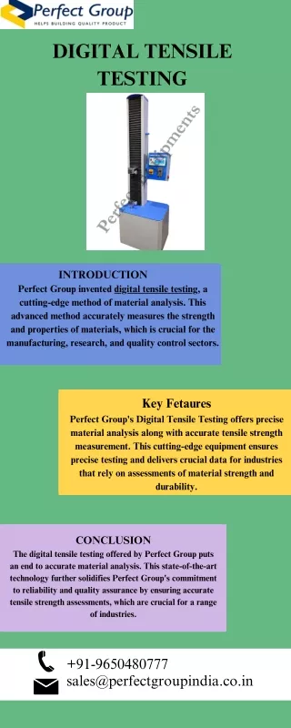 Digital Tensile Testing