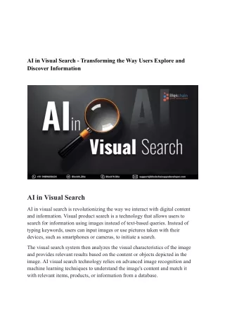 AI in Visual Search