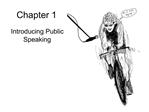 Introducing Public Speaking