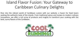 Island Flavor Fusion_Your Gateway to Caribbean Culinary Delights