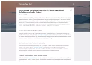 The Eco-Friendly Advantages of Crafted London's Wooden Windows