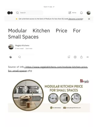 Modular Kitchen Price For Small Spaces