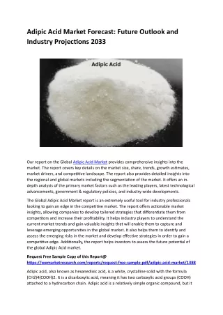 Adipic Acid Market