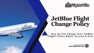 JetBlue Flight Change Policy