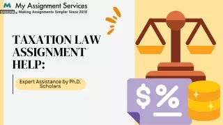 Taxation Law Assignment Help Expert Assistance by Ph.D. Scholars