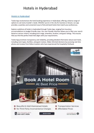Hotels in Hyderabad