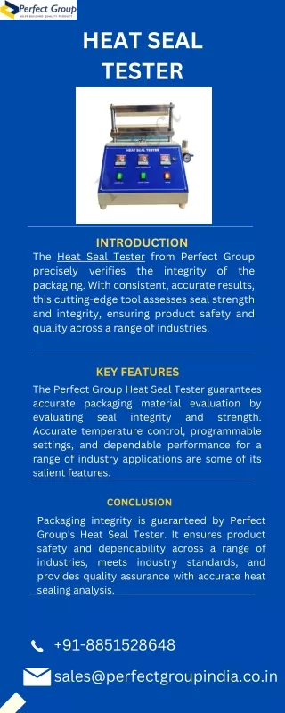 Heat Seal Tester