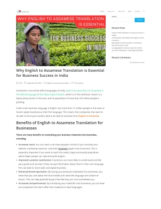 Why English to Assamese Translation is Essential for Business Success in India