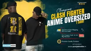 Fighter Anime Oversized T Shirt - Punjabi Adda