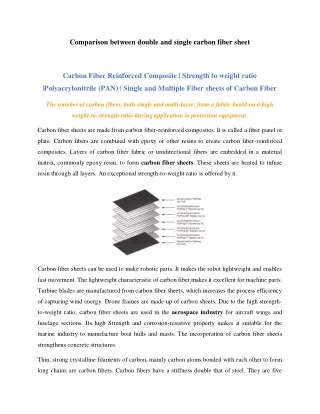 Comparison between double and single carbon fiber sheet