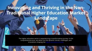 Innovating and Thriving in the Non-Traditional Higher Education Market Landscape