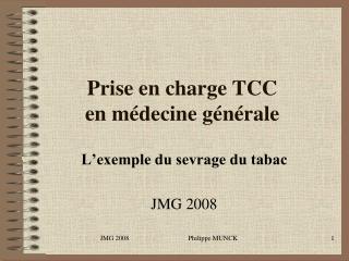 Prise en charge TCC en médecine générale