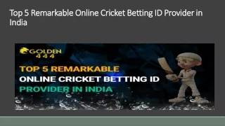 Top 5 Remarkable Online Cricket Betting ID Provider