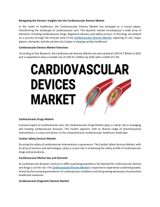 Cardiovascular Industry Research Reports