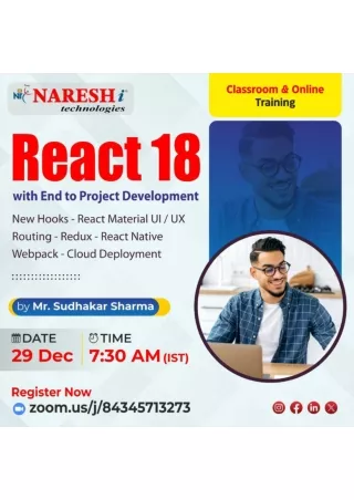 Free Demo On React JS - Naresh IT