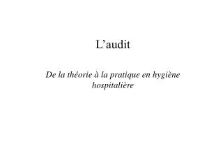 L’audit