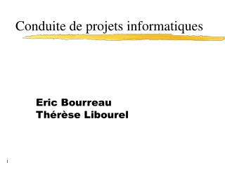 Conduite de projets informatiques