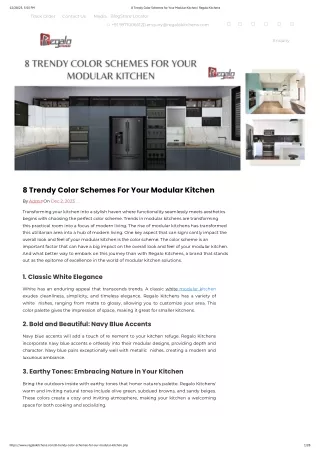 8 Trendy Color Schemes For Your Modular Kitchen