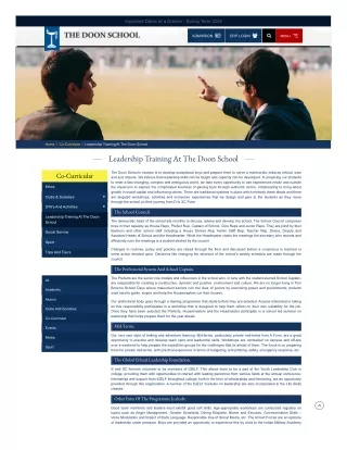 Leadership Training | Doon School