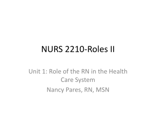 NURS 2210-Roles II