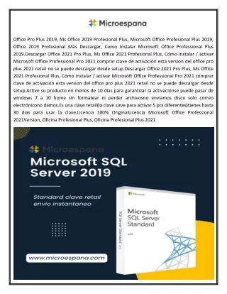 Clave Office Profesional Plus 2021