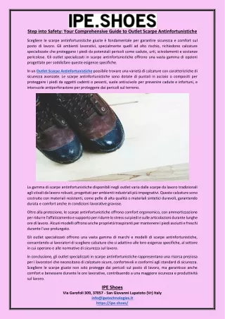 Step into Safety Your Comprehensive Guide to Outlet Scarpe Antinfortunistiche