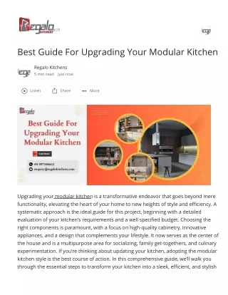 Best Guide For Upgrading Your Modular Kitchen