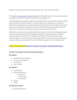 Alcoholic Liver Diseases Treatment Market