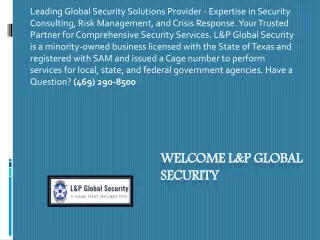 Professional Security Services TX ppt